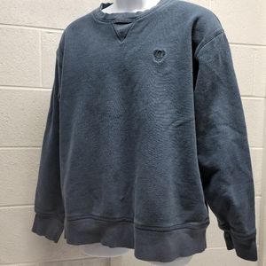 Izod Sweatshirt Mens Size XL Blue Cotton Crew Neck Solid Long Sleeve